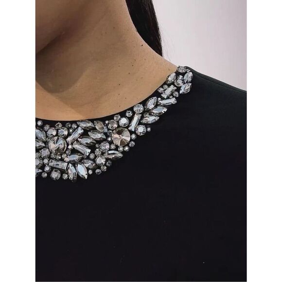 NWT SACHIN & BABI Desdemona Crystal-Detail Gown Emerald/Black Size 6 - Picture 5 of 14